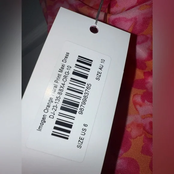 Imogen Orange Floral Print Maxi Dress Beginning Boutique - Picture 4 of 6